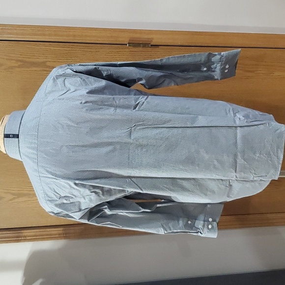 Esquire NWT black white print dress shirt non iron performance slim print - Picture 6 of 9